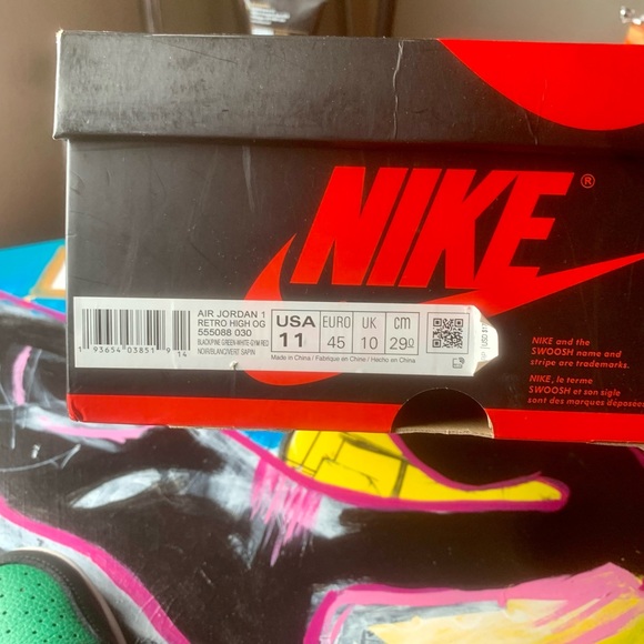 Air Jordan Retro 1 high OG (black/pine/gym red / white - Picture 4 of 7